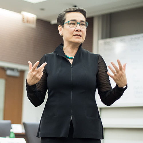 Professor Linda Ginzel teaching