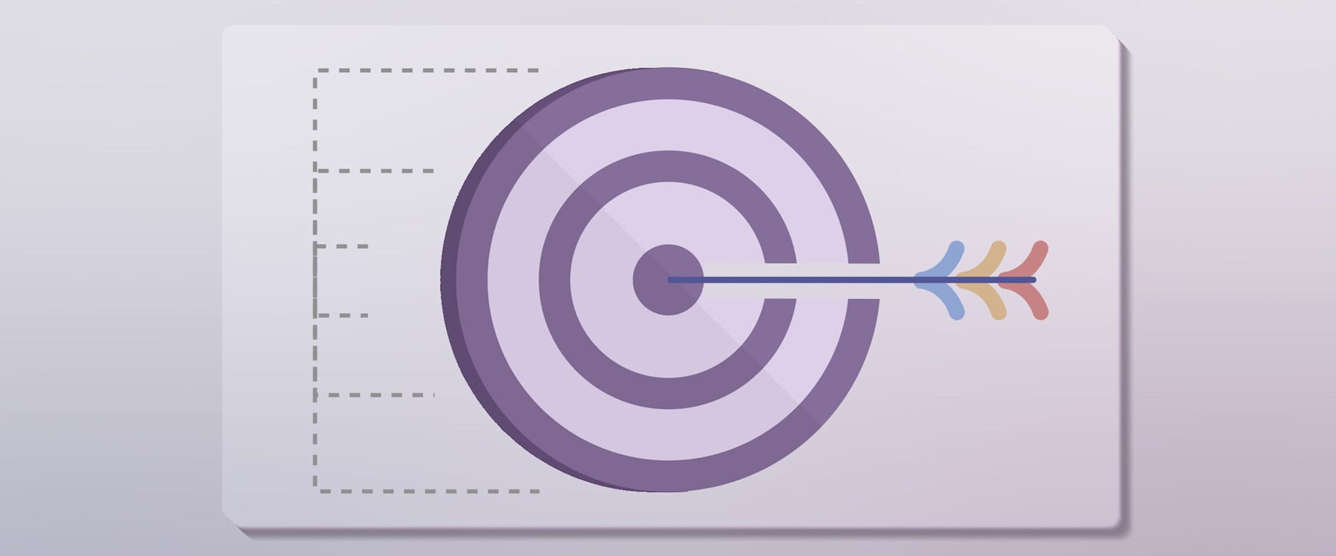 A bullseye with an arrow in the center