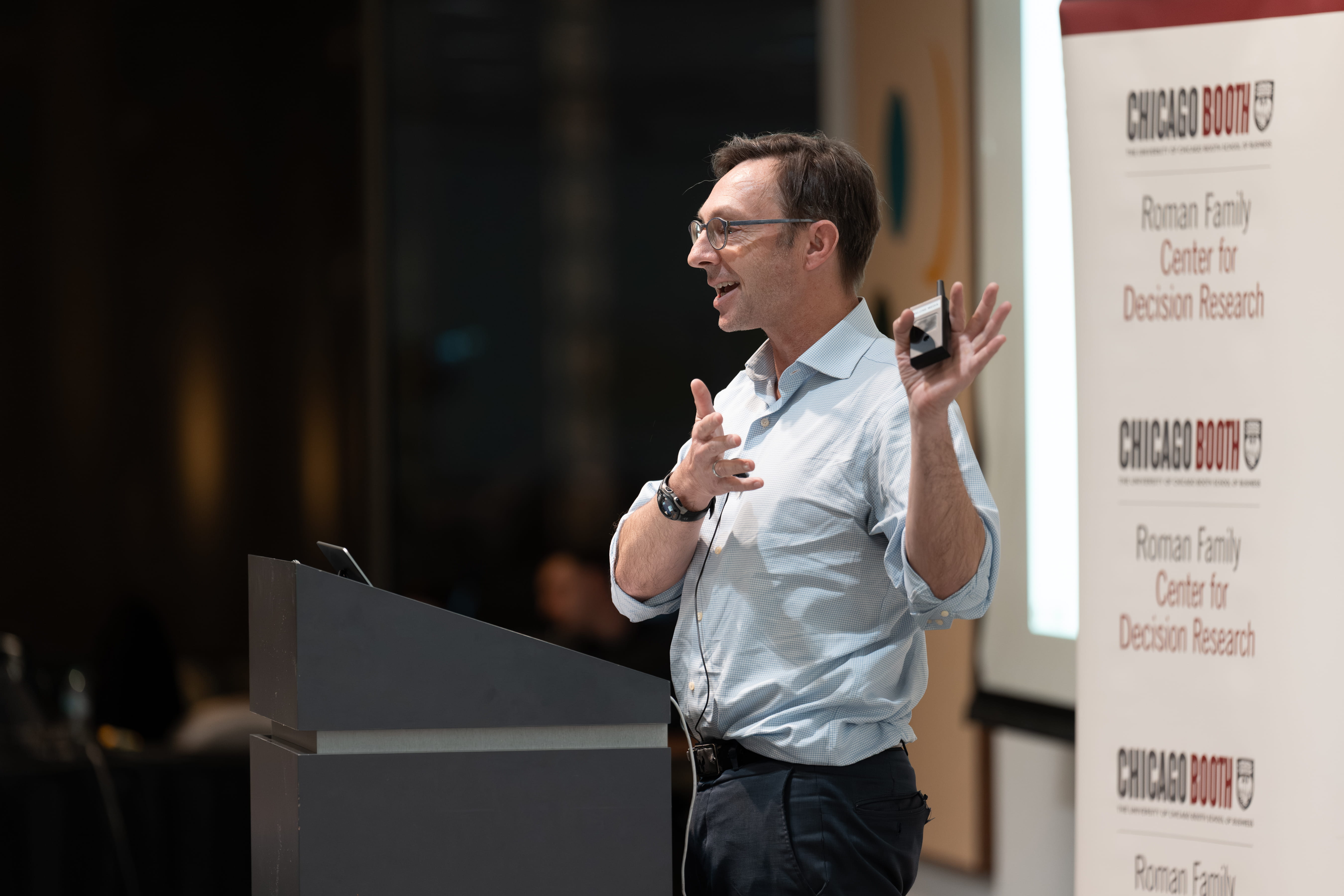 Jens Ludwig at the podium